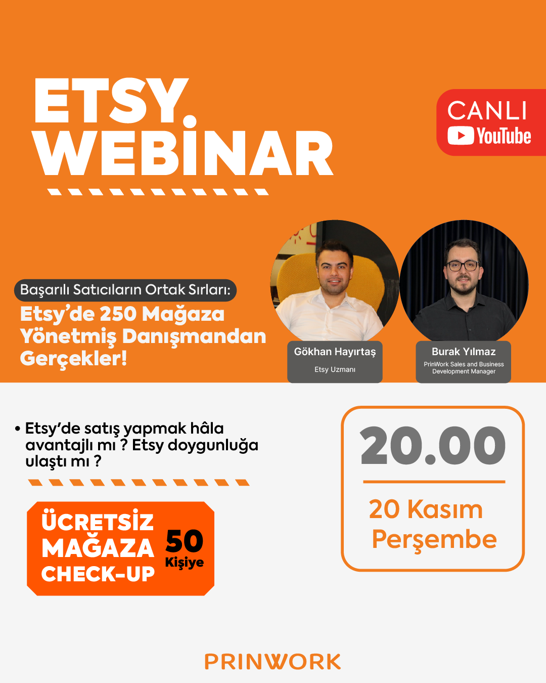 Etsy’de Başarılı Olmanın Sırları: 250 Mağaza Yönetmiş Uzmandan Gerçekler – Canlı Yayın! 4 PW Etsy Webinar Ders4